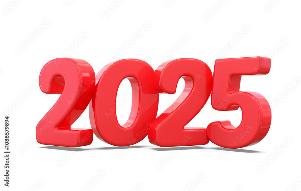 2025 Red Number Happy New Year 2025 Red Number Happy New Year