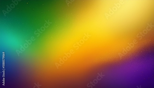 Abstract background, Mardi Gras and Marigold gradient background with light leak and grainy texture.