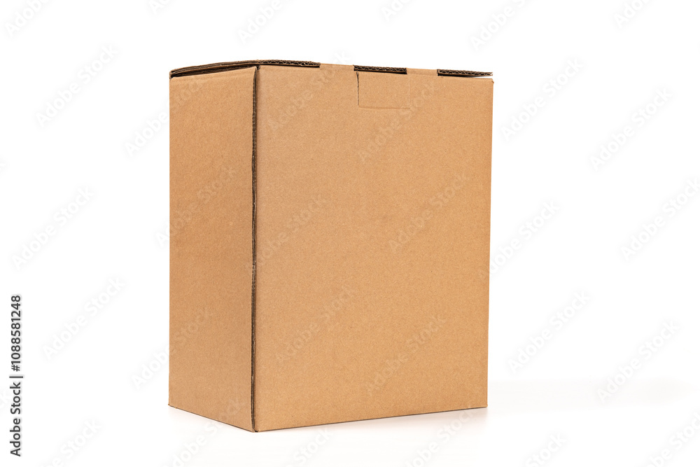 Brown Cardboard paper box isolated on white background Brown Cardboard paper box isolated on white background