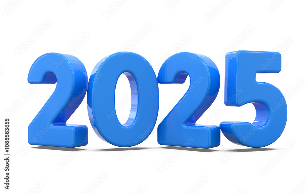 2025 Blue Number Happy New Year 2025 Blue Number Happy New Year