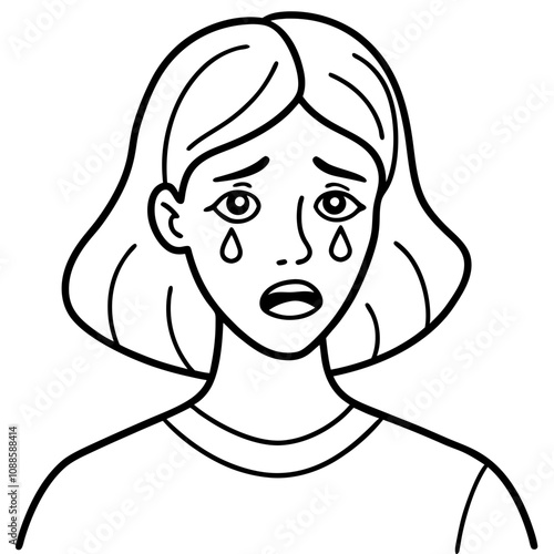 unhappy woman feel stressed crying