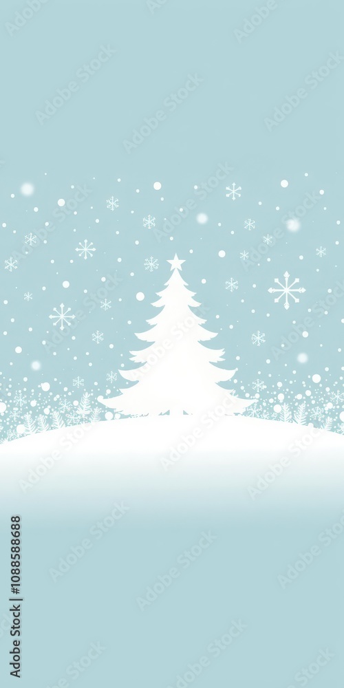 Christmas background with pine tree silhouette and snowflake patterns, falling snow in winter vector illustration, Christmas Christmas background with pine tree silhouette and snowflake patterns, falling snow in winter vector illustration, Christmas