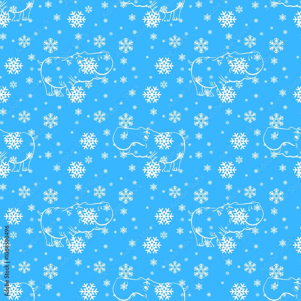 Christmas and New year seamless pattern background with Santa hats, great for textile, banners, wallpaper, packaging. Vector, wallpaper, blue background. Christmas and New year seamless pattern background with Santa hats, great for textile, banners, wallpaper, packaging. Vector, wallpaper, blue background.