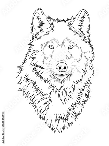 wolf head illustration