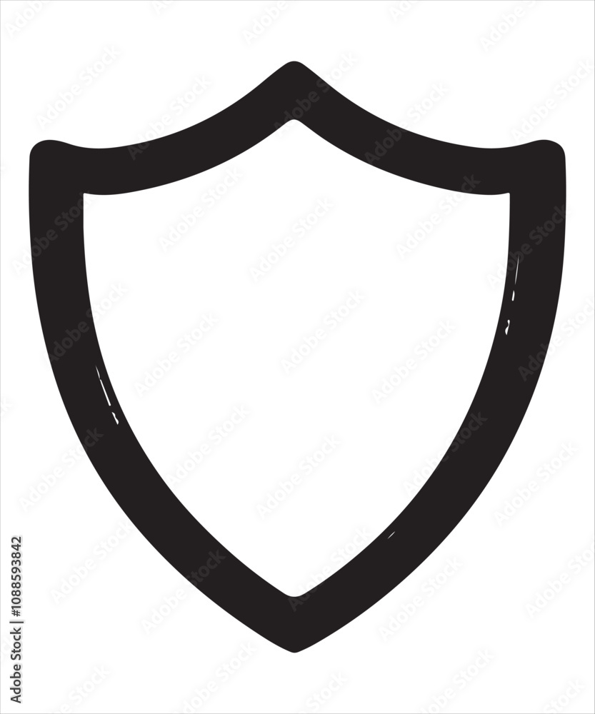 Black Shield Icon Vector Silhouette Design, Black Shield Icon Vector Silhouette Design,