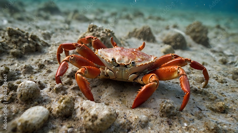 Write a narrative from the perspective of a crab living on a bustling seafloor. Describe its daily life Write a narrative from the perspective of a crab living on a bustling seafloor. Describe its daily life