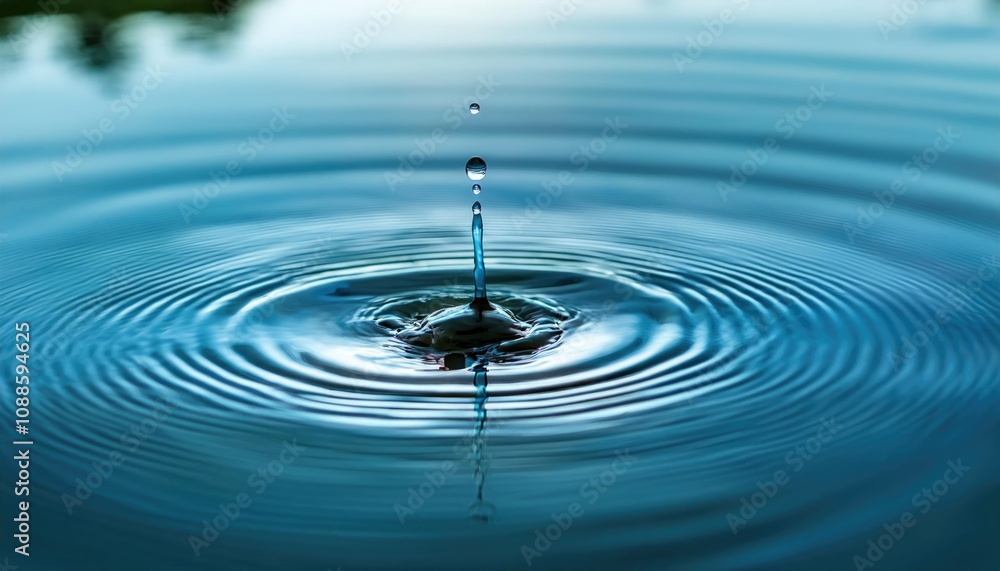Droplets creating ripples in a pond, representing impact, influence, and how actions affect others Droplets creating ripples in a pond, representing impact, influence, and how actions affect others