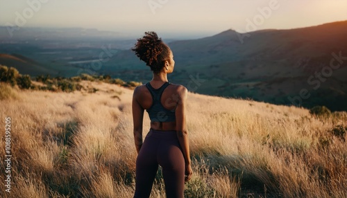 Fitness Woman in Nature  photo