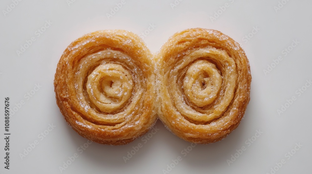Close-Up of Two Golden Brown Cinnamon Rolls with Swirls and Glaze on a Soft White Background for Bakery or Food Photography Close-Up of Two Golden Brown Cinnamon Rolls with Swirls and Glaze on a Soft White Background for Bakery or Food Photography