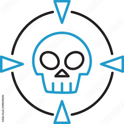 Malware Scan Doodle Line Icon
