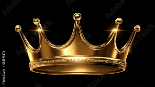 Golden King Crown Vector photo