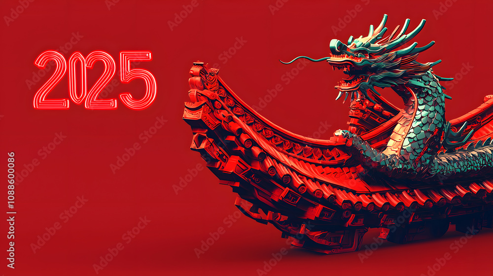 Vibrant dragon boat art for the year 2025 Vibrant dragon boat art for the year 2025