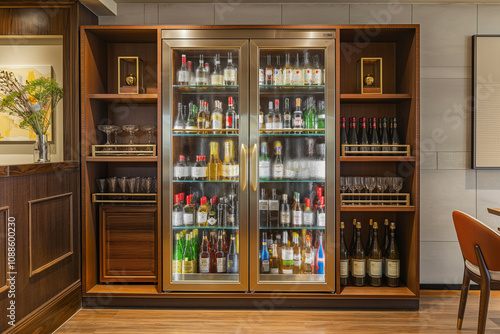 Refrigerated cabinet for drinks sales in the dining room 