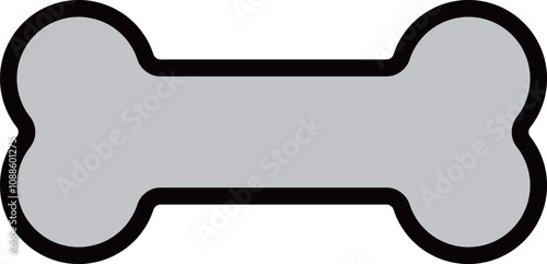 Simple and cute pet line icons of dog bones