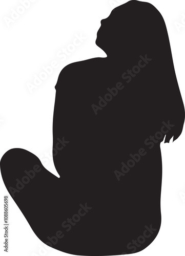 Vector Silhouette Collection: Clean and Bold Designs Collection back view of sitting people.