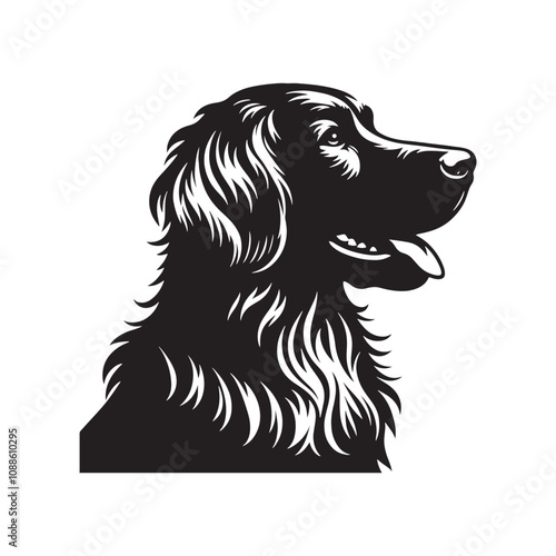 Brittany Silhouette - Dog Vector - Illustration of Brittany Dog.