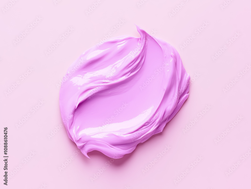 smooth pink cosmetic cream smear on pastel background smooth pink cosmetic cream smear on pastel background