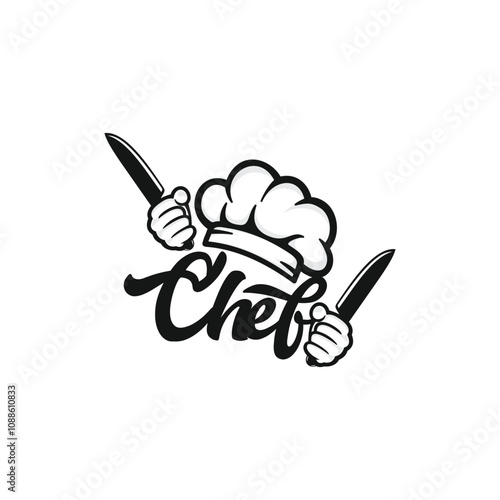 Chef logo template vector illustration