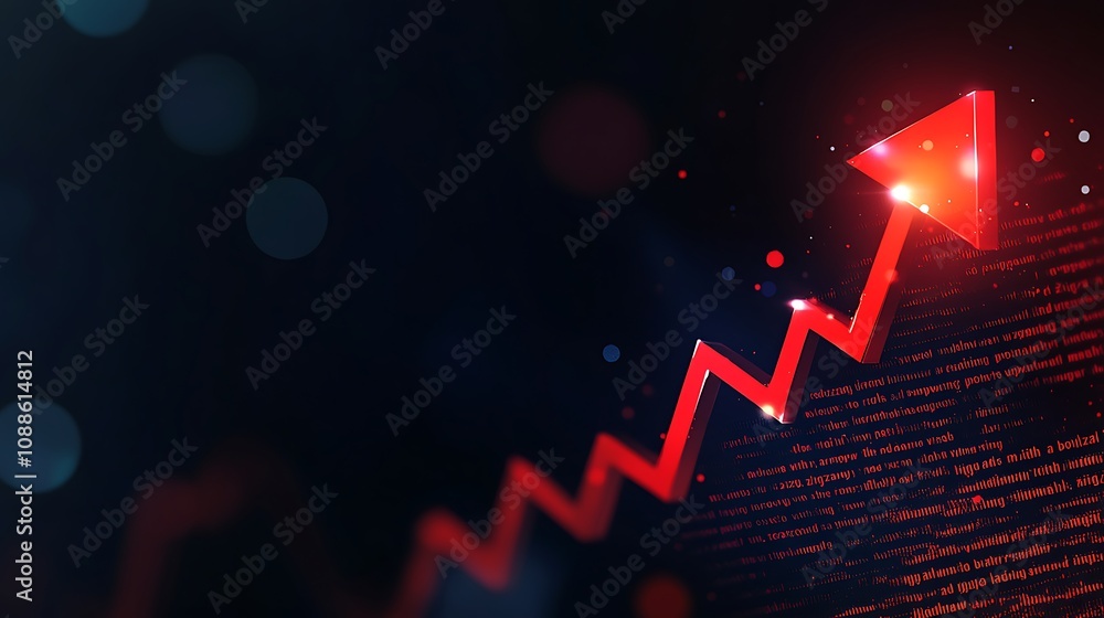 Fototapeta premium black, red arrow set up down, hand drawn arrow concept on background