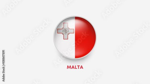 malta 3d flag vector illustrator
