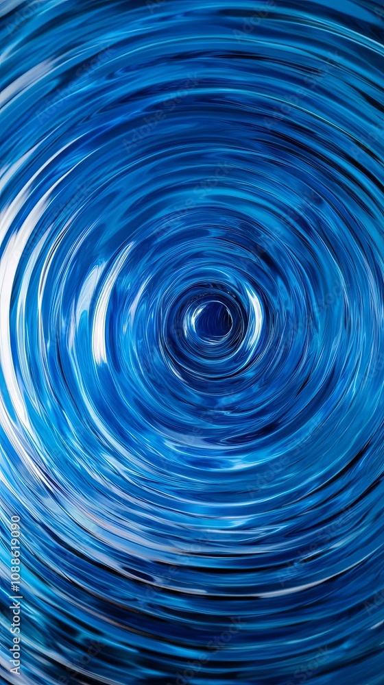 Abstract Blue Water Swirling Ripples - Circular Pattern Background Abstract Blue Water Swirling Ripples - Circular Pattern Background