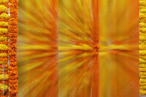marigold yellow orange flower background for wallpaper, creative cutwork and religious background