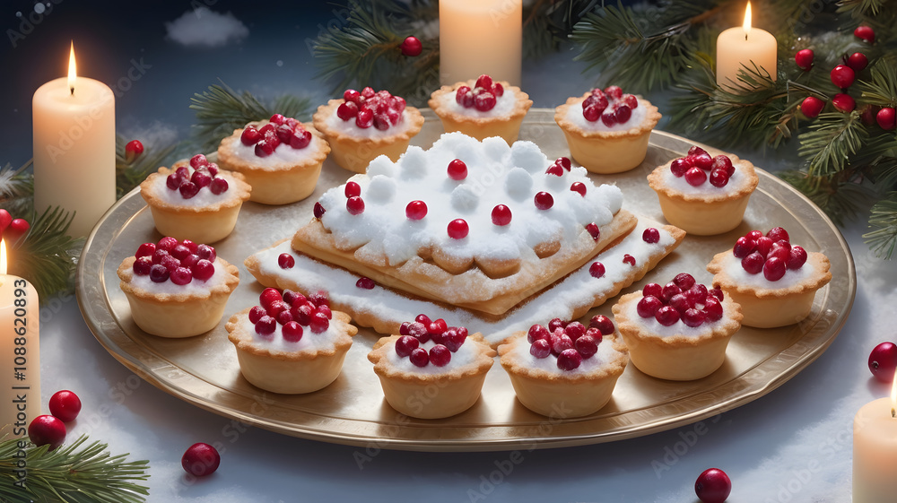 christmas cake with candles, ai generated christmas cake with candles, ai generated