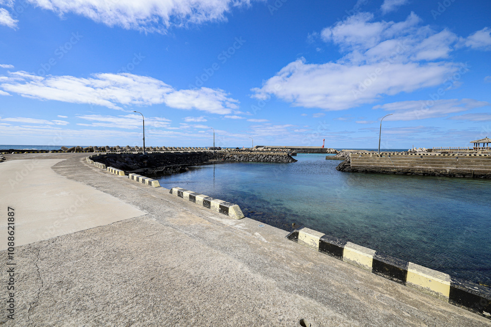 Fototapeta premium 제주도 제주시 제주 서귀포시 대정읍 신도리 신도포구