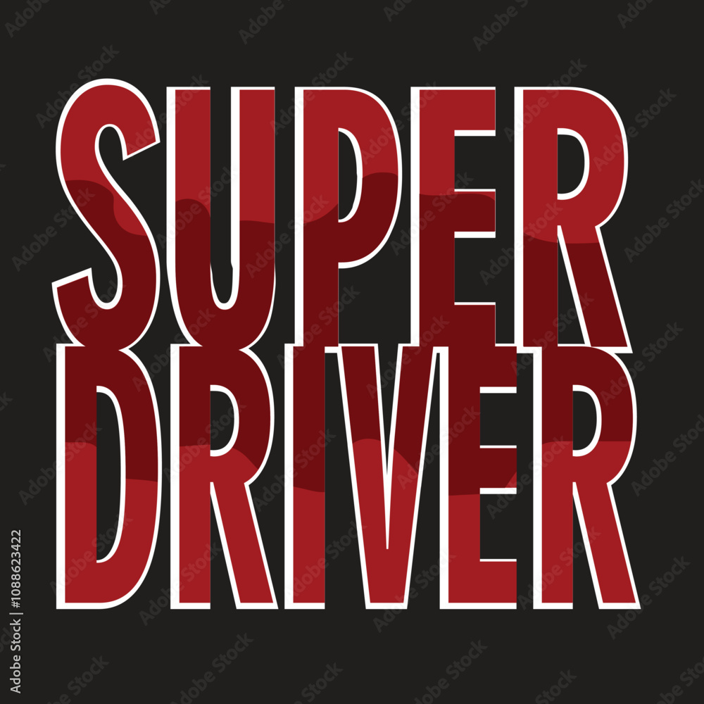 Super driver editable text design for modern trend style Super driver editable text design for modern trend style