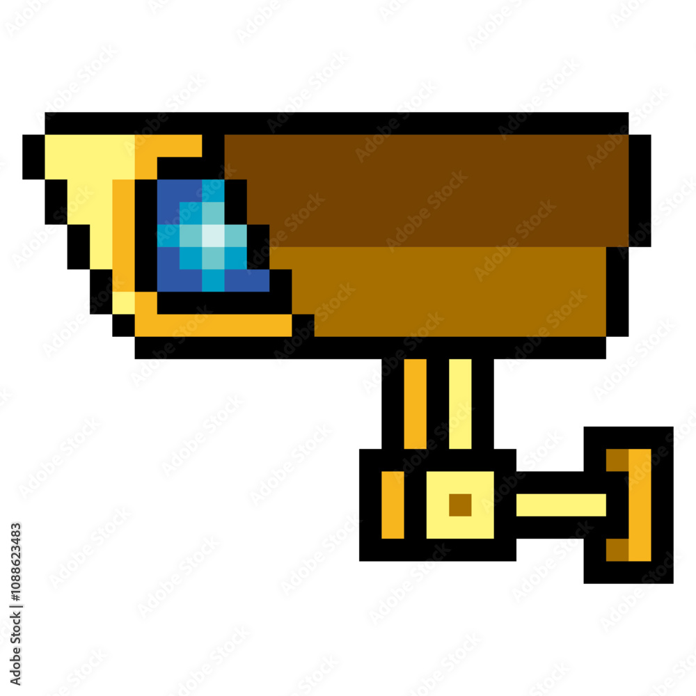 Security camera in pixel art style Security camera in pixel art style