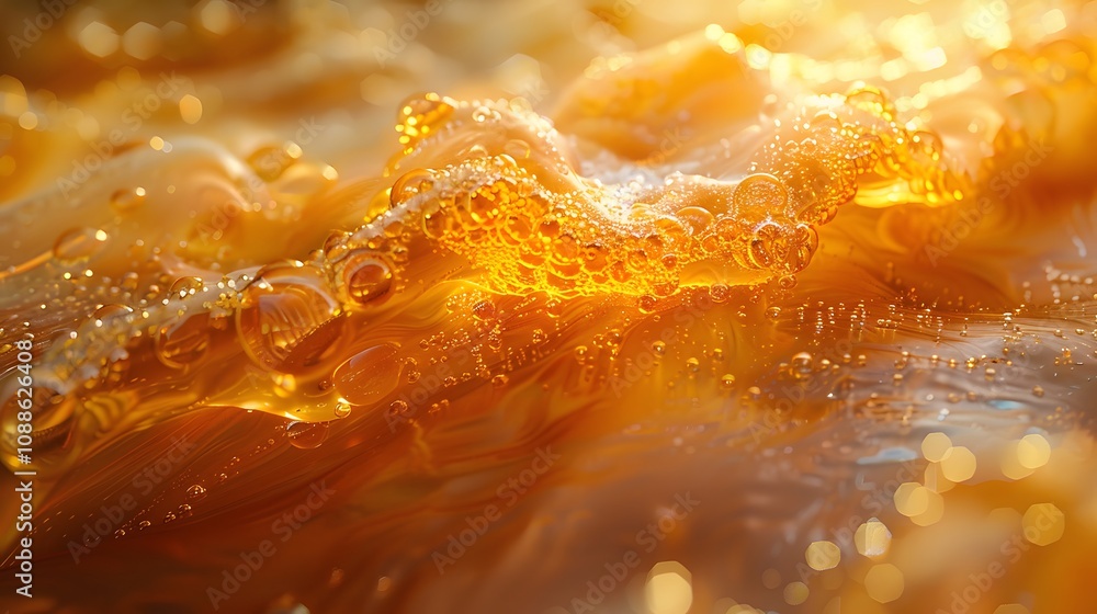 Honey flow macro stylize. AI generated Honey flow macro stylize. AI generated