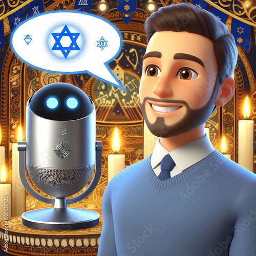 A voice activated assistant that provides Hanukkah related infor photo