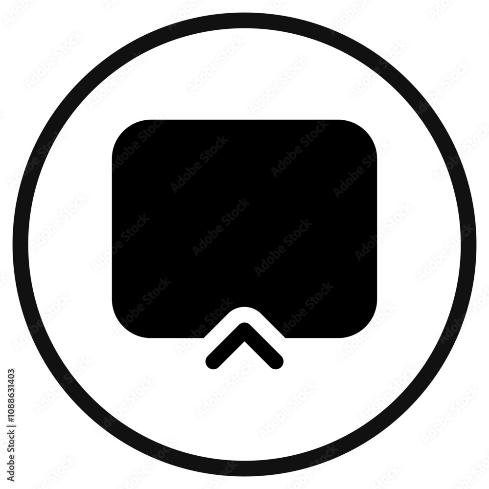 Naklejka premium Editable vector cast screen icon. Part of a big icon set family. Perfect for web and app interfaces, presentations, infographics, etc