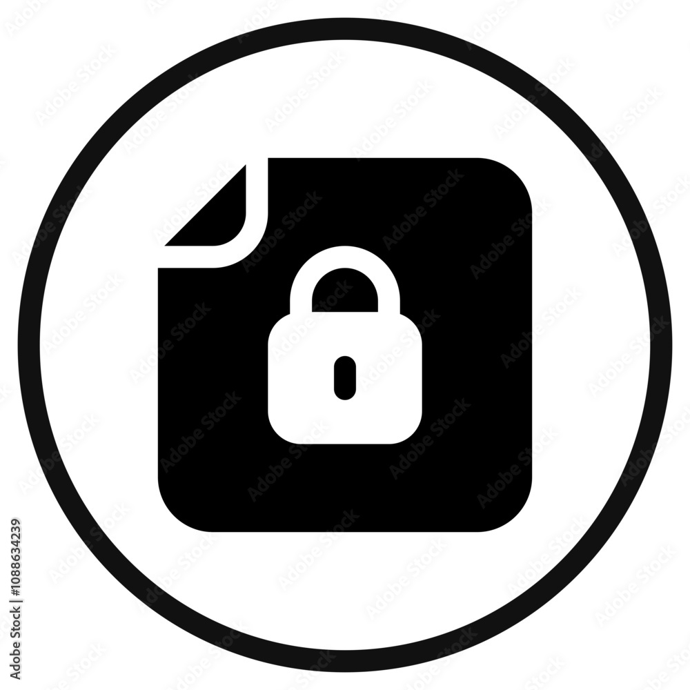 Editable vector password protected file icon. Part of a big icon set family. Perfect for web and app interfaces, presentations, infographics, etc Editable vector password protected file icon. Part of a big icon set family. Perfect for web and app interfaces, presentations, infographics, etc