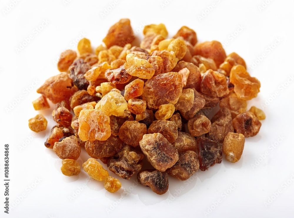 myrrh resin on white background, natural resin myrrh resin on white background, natural resin