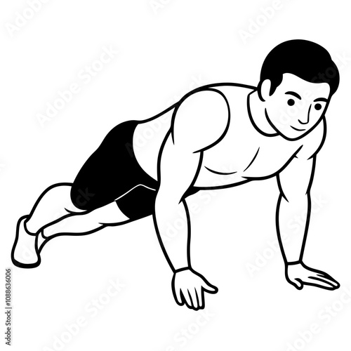 man doing push up exercise