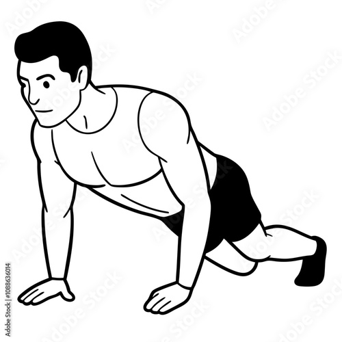 man doing push up exercise