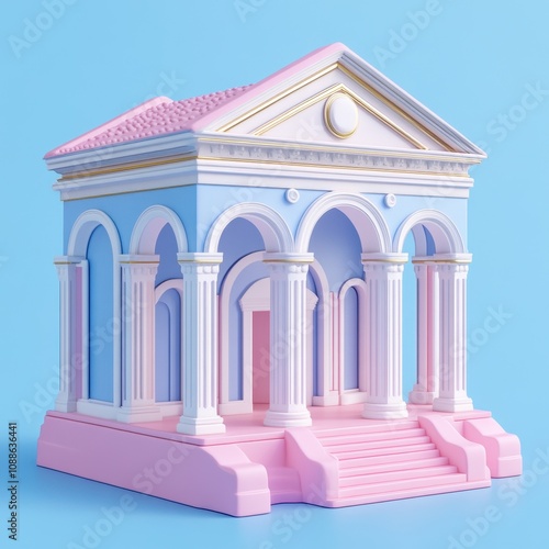 Pastel Colored Ornamental Architecture