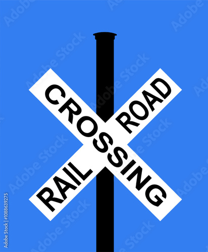 Railroad crossing with barrier or gate ahead