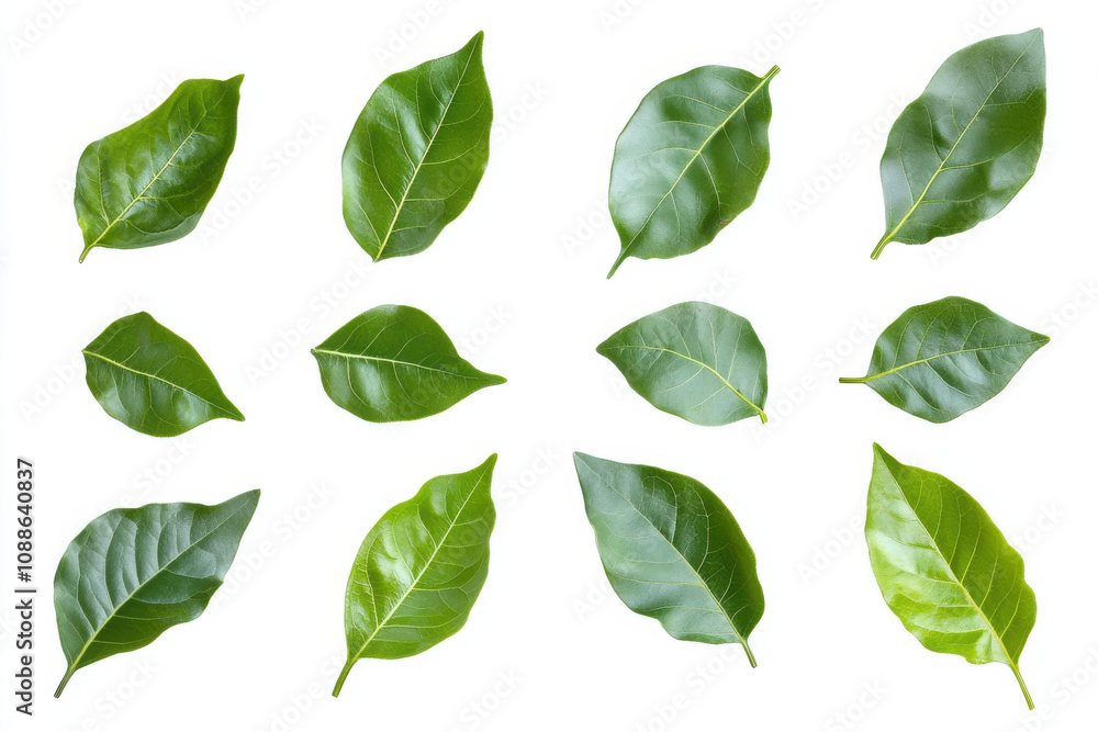 collection of various green leaves arranged in pattern, showcasing their unique shapes and textures. Perfect for nature themed designs collection of various green leaves arranged in pattern, showcasing their unique shapes and textures. Perfect for nature themed designs