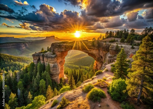 Candid photography beautifully highlights the Natural Bridge at Fairview Point, featuring picturesque landscapes adorned with vibrant colors that create a stunning visual experience. photo