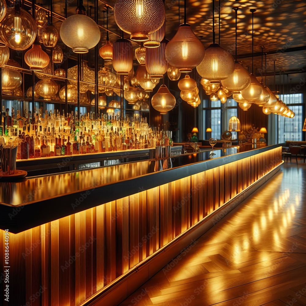 Fototapeta premium Bar and Counter Lamp Designs;;