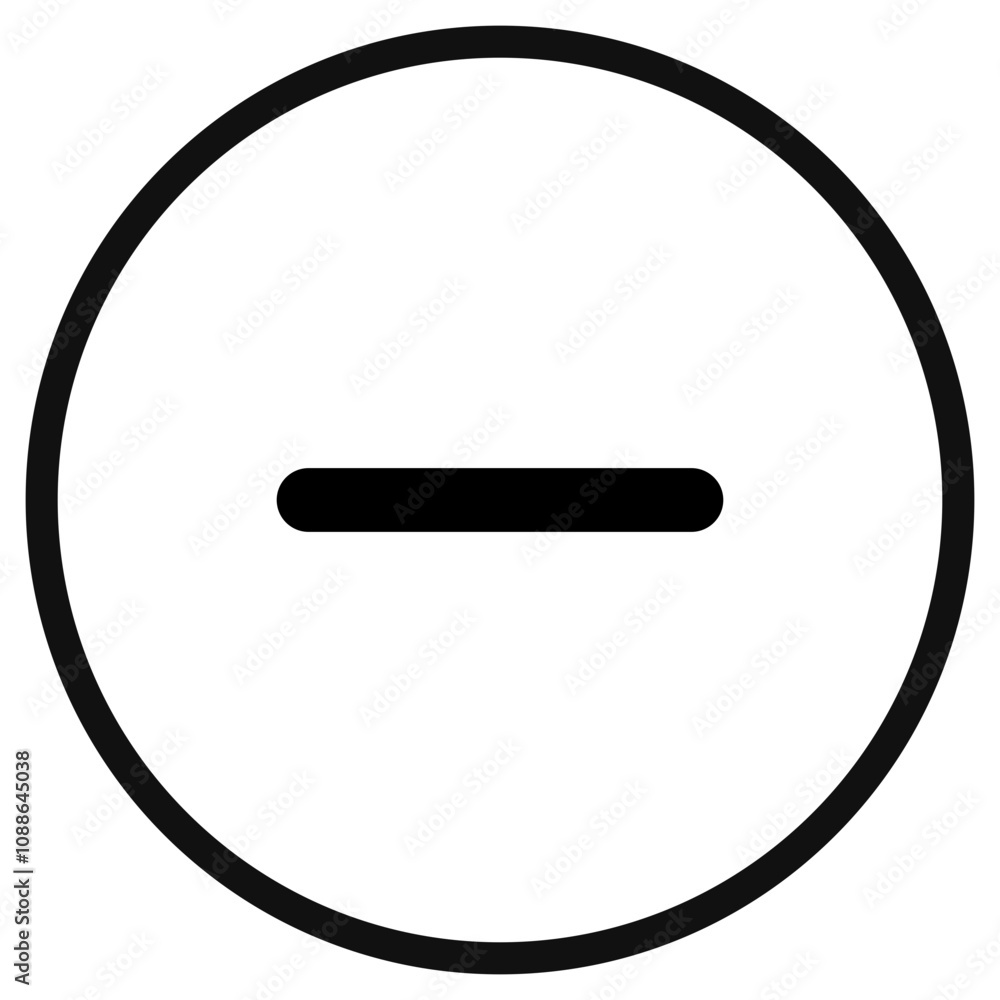 Vector minus negative subtract remove mark icon. Black, white background. Perfect for app and web interfaces, infographics, presentations, marketing, etc. Vector minus negative subtract remove mark icon. Black, white background. Perfect for app and web interfaces, infographics, presentations, marketing, etc.