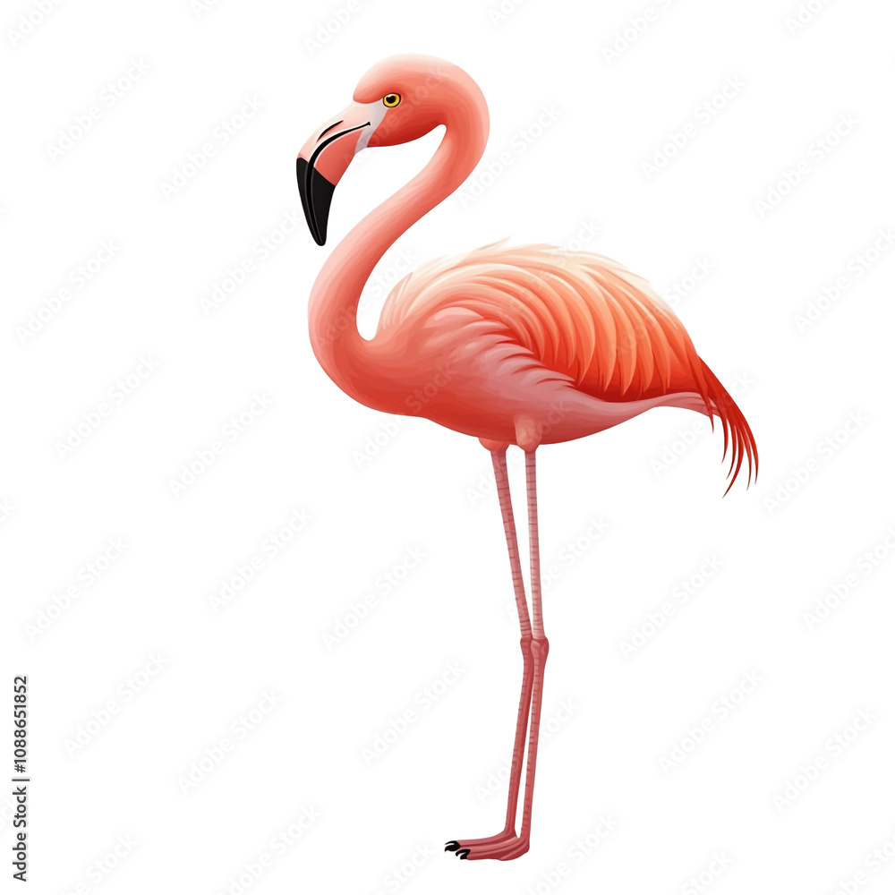 Fototapeta premium Pink Flamingo Standing Tall