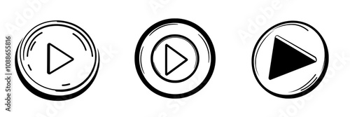 A flat icon for apps and websites that play video or media
