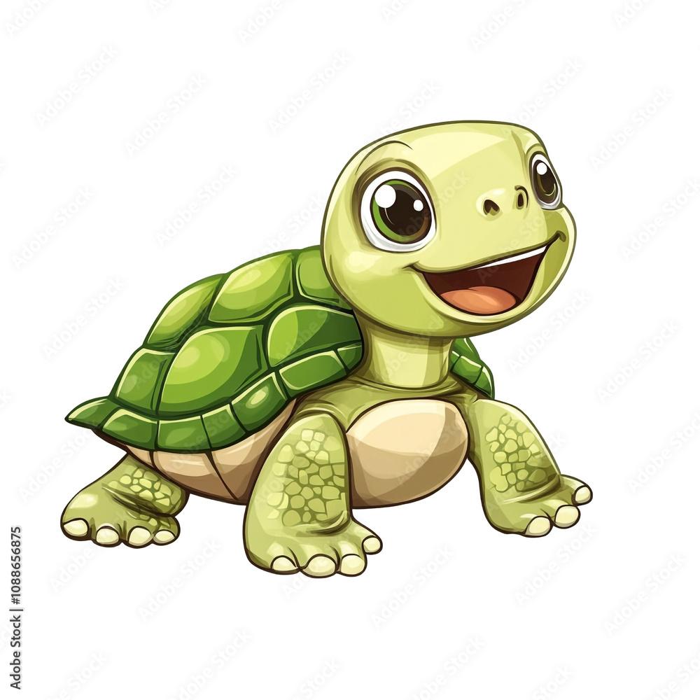Obraz premium Cute Cartoon Turtle