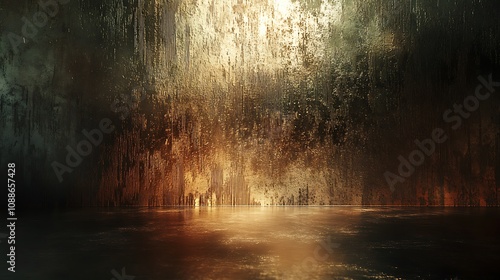 Mysterious Cave Entrance: Digital Painting of an Ethereal Underground Passage AI Generated