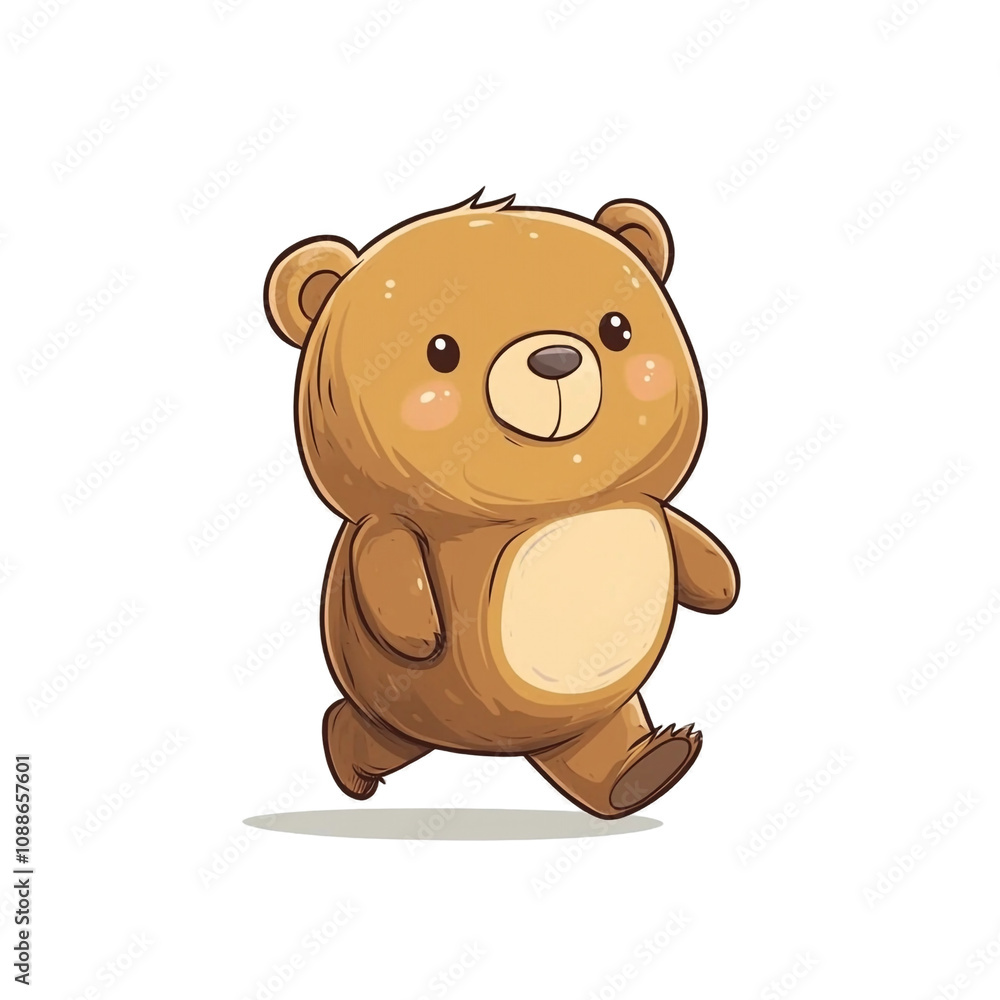 Fototapeta premium Cute Cartoon Bear Illustration