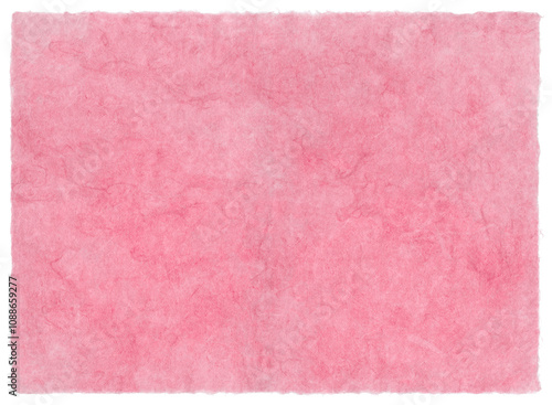 自由な背景に使える桜色の和紙、耳付きの切抜きフレーム