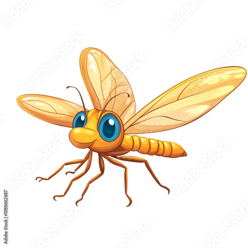 Cute Cartoon Dragonfly